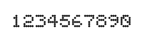 5×6数字点阵字体 ddN56AA0574
