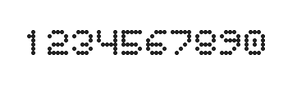 5×6数字点阵字体 ddN56AA0575