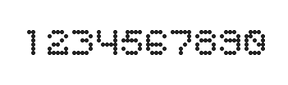 5×6数字点阵字体 ddN56AA0580