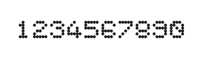 5×6数字点阵字体 ddN56AA0584