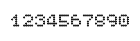 5×6数字点阵字体 ddN56AA0598