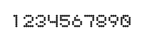 5×6数字点阵字体 ddN56AA0600