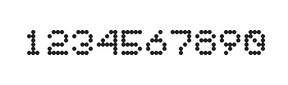 5×6数字点阵字体 ddN56AA0609