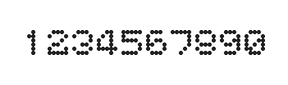 5×6数字点阵字体 ddN56AA0610