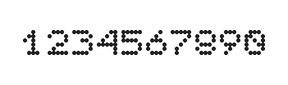5×6数字点阵字体 ddN56AA0619