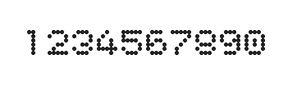 5×6数字点阵字体 ddN56AA0621