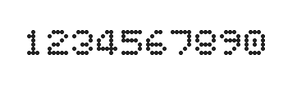 5×6数字点阵字体 ddN56AA0627