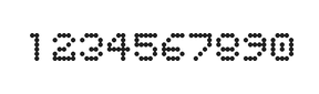 5×6数字点阵字体 ddN56AA0629
