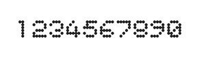 5×6数字点阵字体 ddN56AA0632