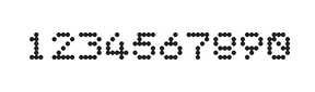 5×6数字点阵字体 ddN56AA0634