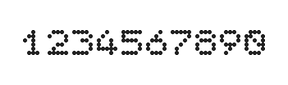 5×6数字点阵字体 ddN56AA0635