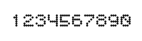 5×6数字点阵字体 ddN56AA0637