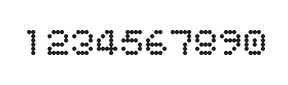 5×6数字点阵字体 ddN56AA0638