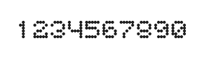 5×6数字点阵字体 ddN56AA0643