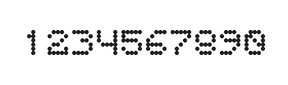 5×6数字点阵字体 ddN56AA0653