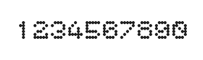 5×6数字点阵字体 ddN56AA0656