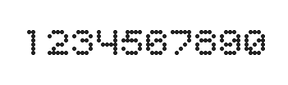 5×6数字点阵字体 ddN56AA0658