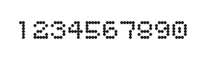 5×6数字点阵字体 ddN56AA0662