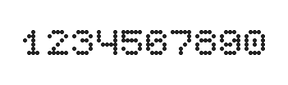5×6数字点阵字体 ddN56AA0664