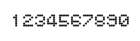 5×6数字点阵字体 ddN56AA0666