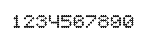 5×6数字点阵字体 ddN56AA0669