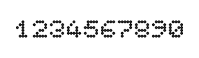 5×6数字点阵字体 ddN56AA0670