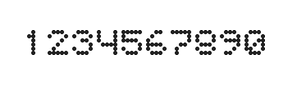 5×6数字点阵字体 ddN56AA0672