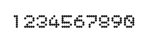 5×6数字点阵字体 ddN56AA0675