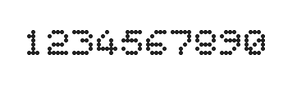 5×6数字点阵字体 ddN56AA0678