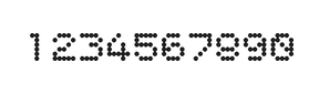 5×6数字点阵字体 ddN56AA0681