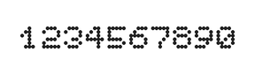 5×6数字点阵字体 ddN56AA0684