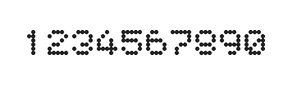 5×6数字点阵字体 ddN56AA0693