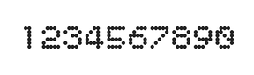 5×6数字点阵字体 ddN56AA0694