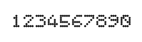 5×6数字点阵字体 ddN56AA0696
