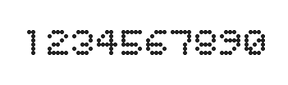 5×6数字点阵字体 ddN56AA0698