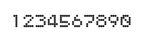 5×6数字点阵字体 ddN56AA0701