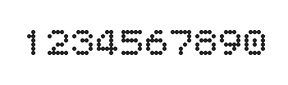 5×6数字点阵字体 ddN56AA0704