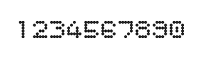 5×6数字点阵字体 ddN56AA0706