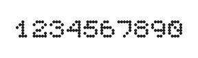 5×6数字点阵字体 ddN56AA0709