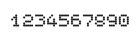 5×6数字点阵字体 ddN56AA0710
