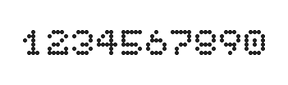 5×6数字点阵字体 ddN56AA0713