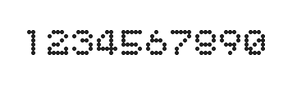 5×6数字点阵字体 ddN56AA0714