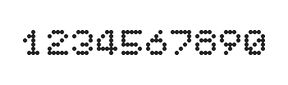 5×6数字点阵字体 ddN56AA0716
