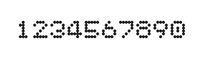 5×6数字点阵字体 ddN56AA0721