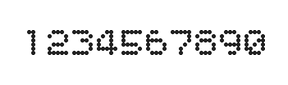 5×6数字点阵字体 ddN56AA0722