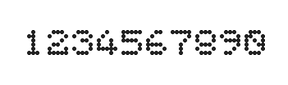 5×6数字点阵字体 ddN56AA0726