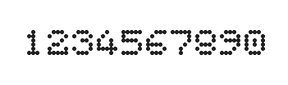 5×6数字点阵字体 ddN56AA0728