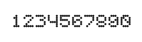5×6数字点阵字体 ddN56AA0731