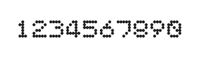 5×6数字点阵字体 ddN56AA0733