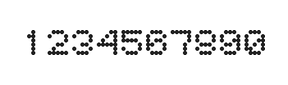 5×6数字点阵字体 ddN56AA0735